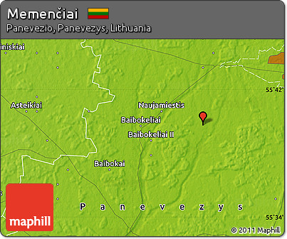 Physical Map of Memenčiai