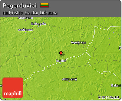 Physical Map of Pagarduviai