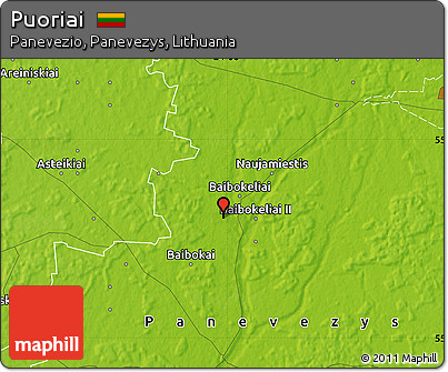 Physical Map of Puoriai