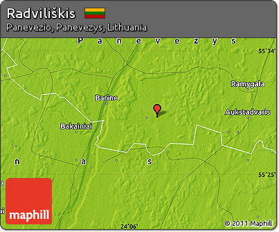 Physical Map of Radviliškis