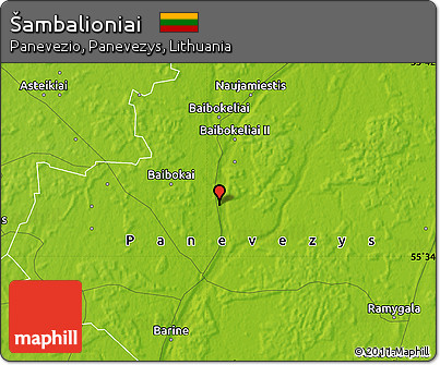 Physical Map of Šambalioniai