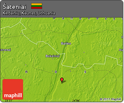Physical Map of Šateniai