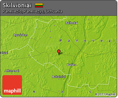 Physical Map of Skilvioniai