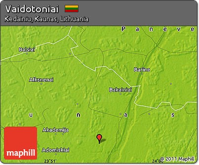 Physical Map of Vaidotoniai