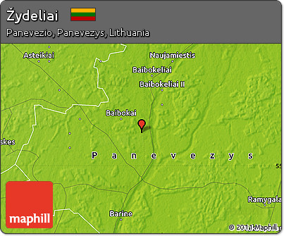 Physical Map of Žydeliai