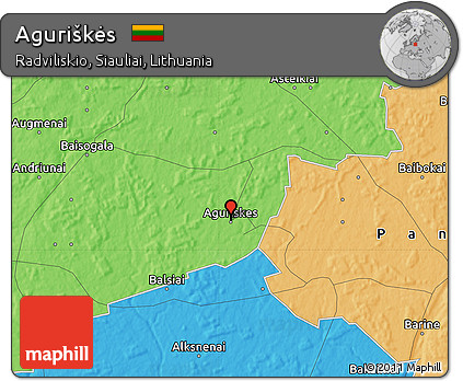 Political Map of Aguriškės