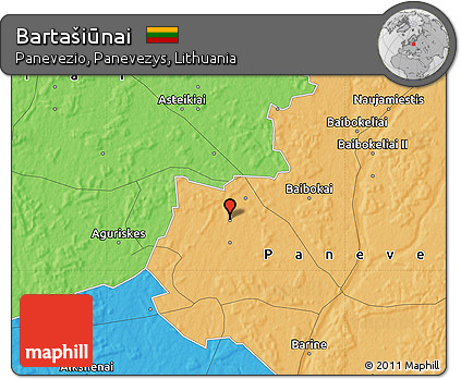 Political Map of Bartašiūnai