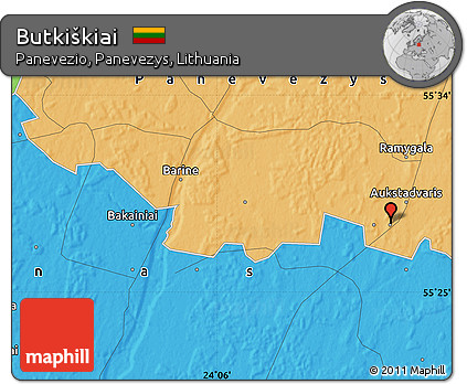 Political Map of Butkiškiai