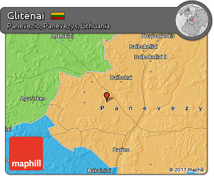Political Map of Glitėnai