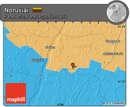 Political Map of Norušiai