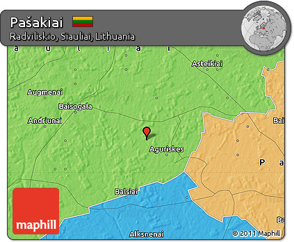 Political Map of Pašakiai
