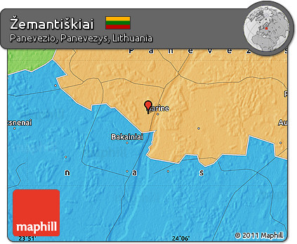 Political Map of Žemantiškiai
