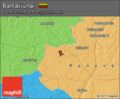 Political Map of Bartašiūnai