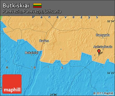 Political Map of Butkiškiai