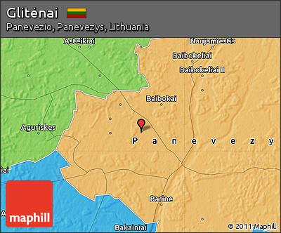 Political Map of Glitėnai