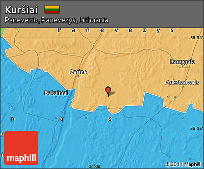 Political Map of Kuršiai