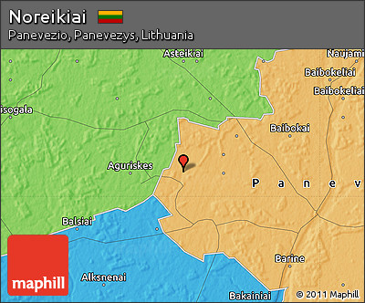 Political Map of Noreikiai