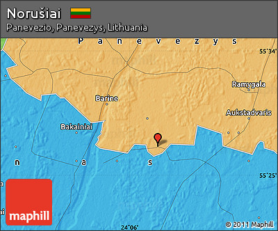 Political Map of Norušiai