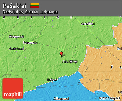 Political Map of Pašakiai