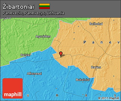 Political Map of Žibartoniai