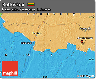Political Map of Butkiškiai