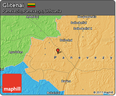 Political Map of Glitėnai