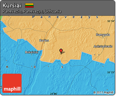 Political Map of Kuršiai