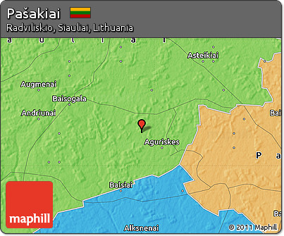 Political Map of Pašakiai