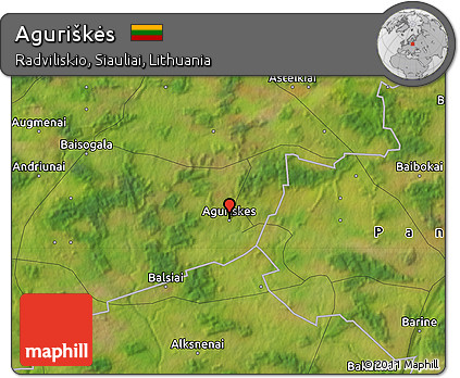 Satellite Map of Aguriškės