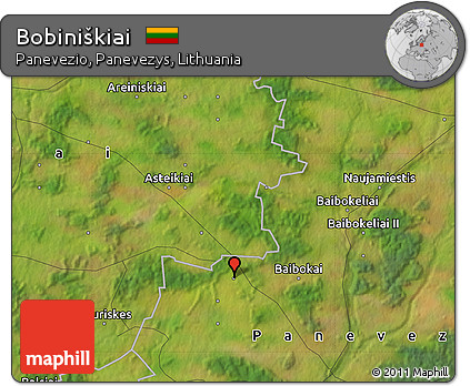Satellite Map of Bobiniškiai
