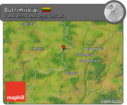Satellite Map of Butrimiškiai