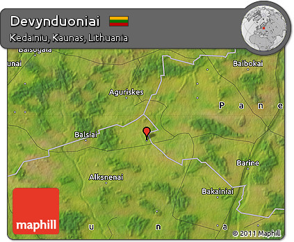 Satellite Map of Devynduoniai