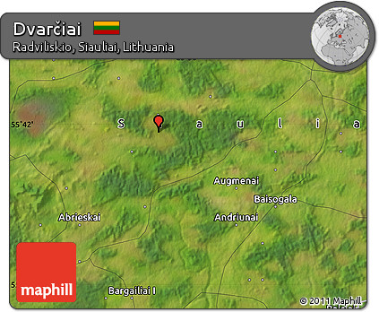 Satellite Map of Dvarčiai