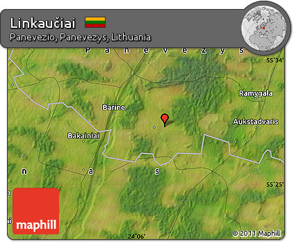 Satellite Map of Linkaučiai