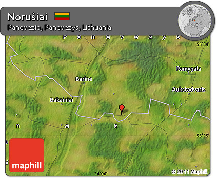 Satellite Map of Norušiai