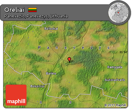 Satellite Map of Oreliai