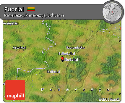 Satellite Map of Puoriai