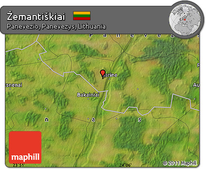 Satellite Map of Žemantiškiai