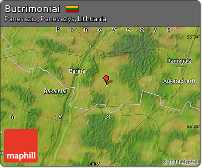 Satellite Map of Butrimoniai