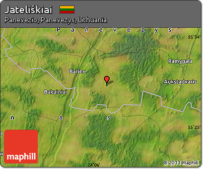 Satellite Map of Jateliškiai