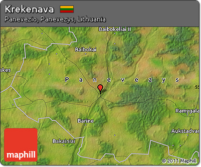 Satellite Map of Krekenava