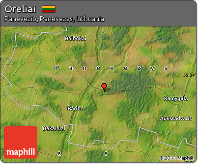 Satellite Map of Oreliai