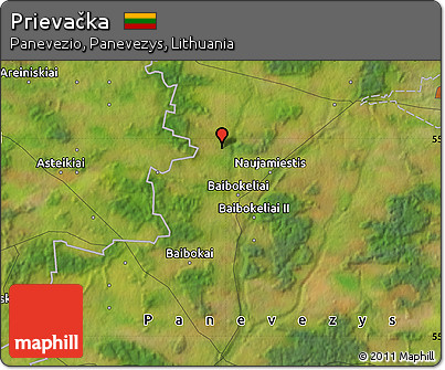 Satellite Map of Prievačka