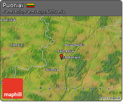 Satellite Map of Puoriai