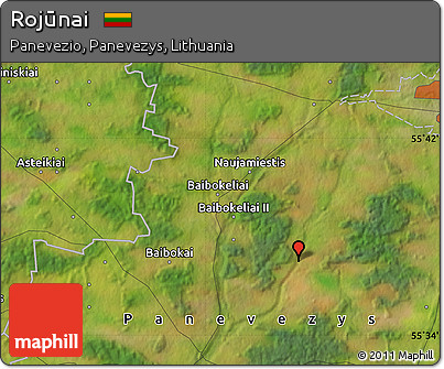 Satellite Map of Rojūnai
