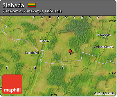 Satellite Map of Slabada