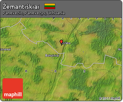 Satellite Map of Žemantiškiai