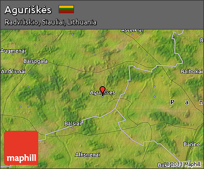 Satellite Map of Aguriškės