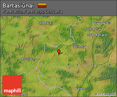 Satellite Map of Bartašiūnai