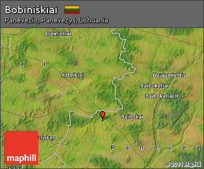 Satellite Map of Bobiniškiai